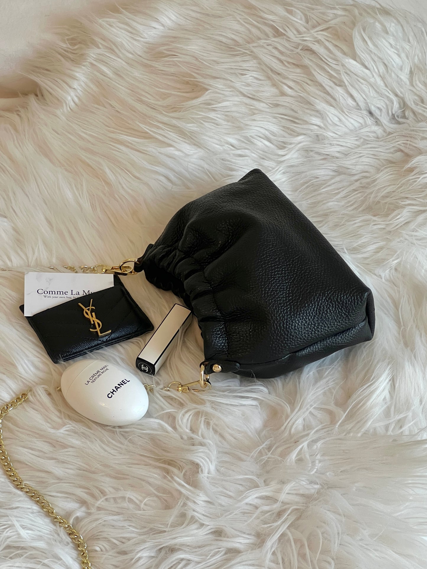 CLAUDETTE mini cloud bag dark