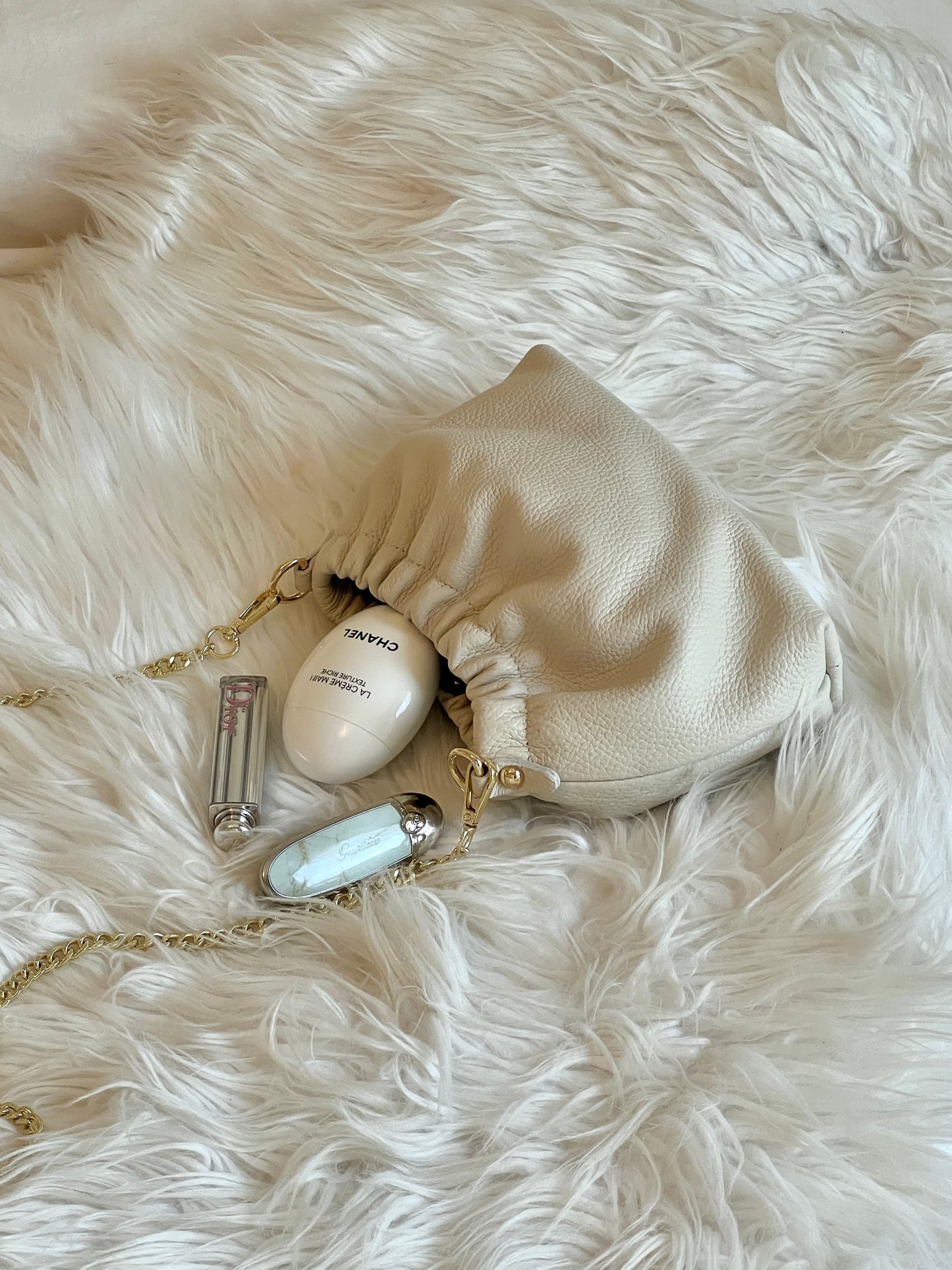 CLAUDETTE mini cloud bag cream